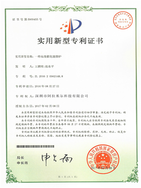 Certificate of utility model patent